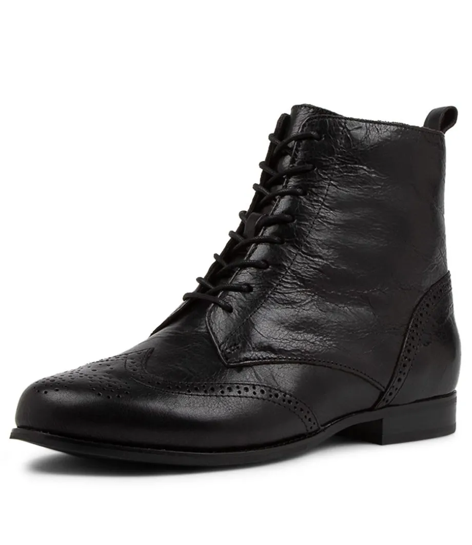 Thron Xf Black Leather Ankle Boots