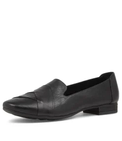 Tilony Black Leather Loafers