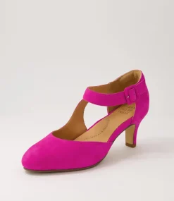 Timon Xw Fuchsia Suede Heels