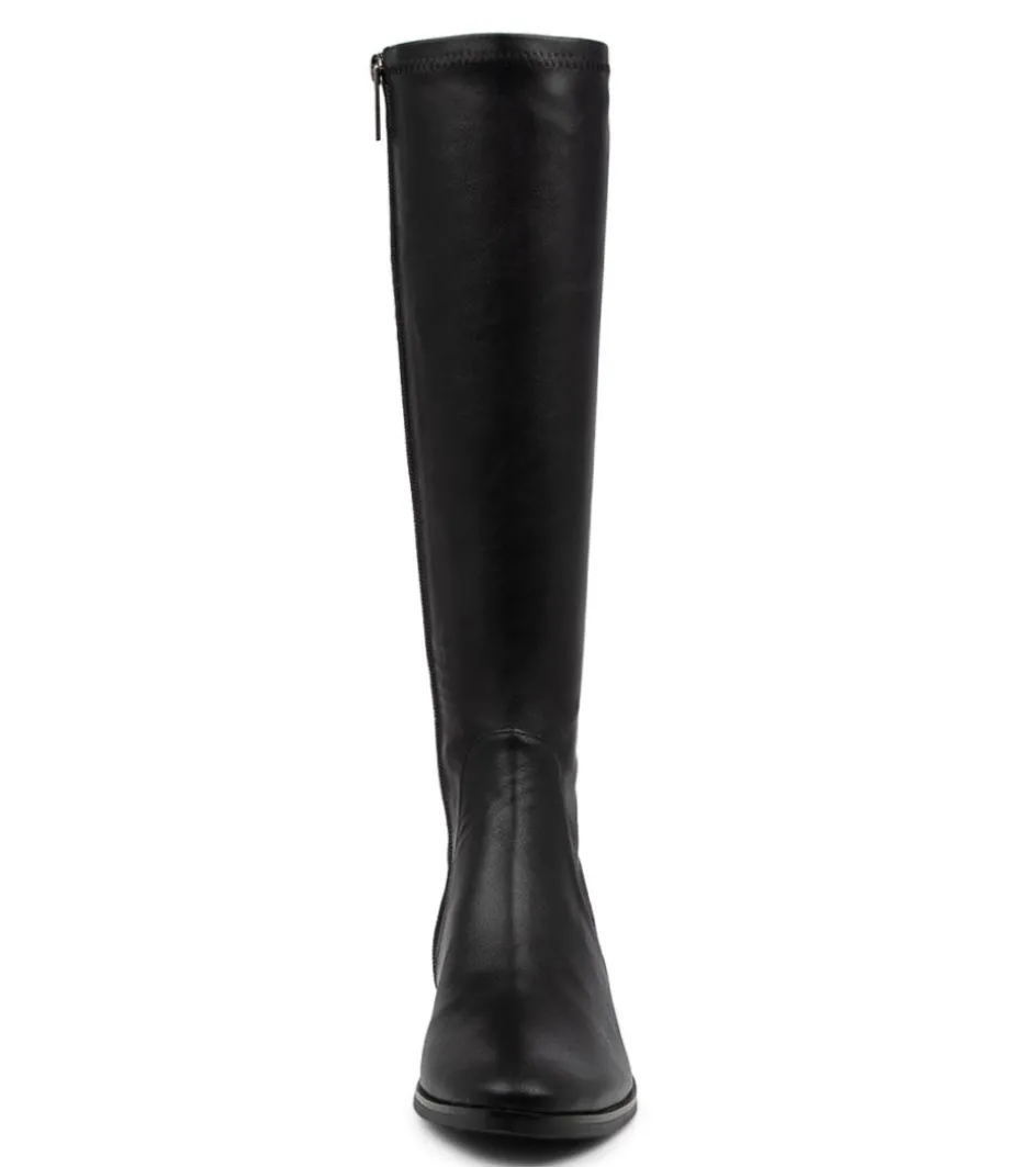 Timothie Black Knee High Boots
