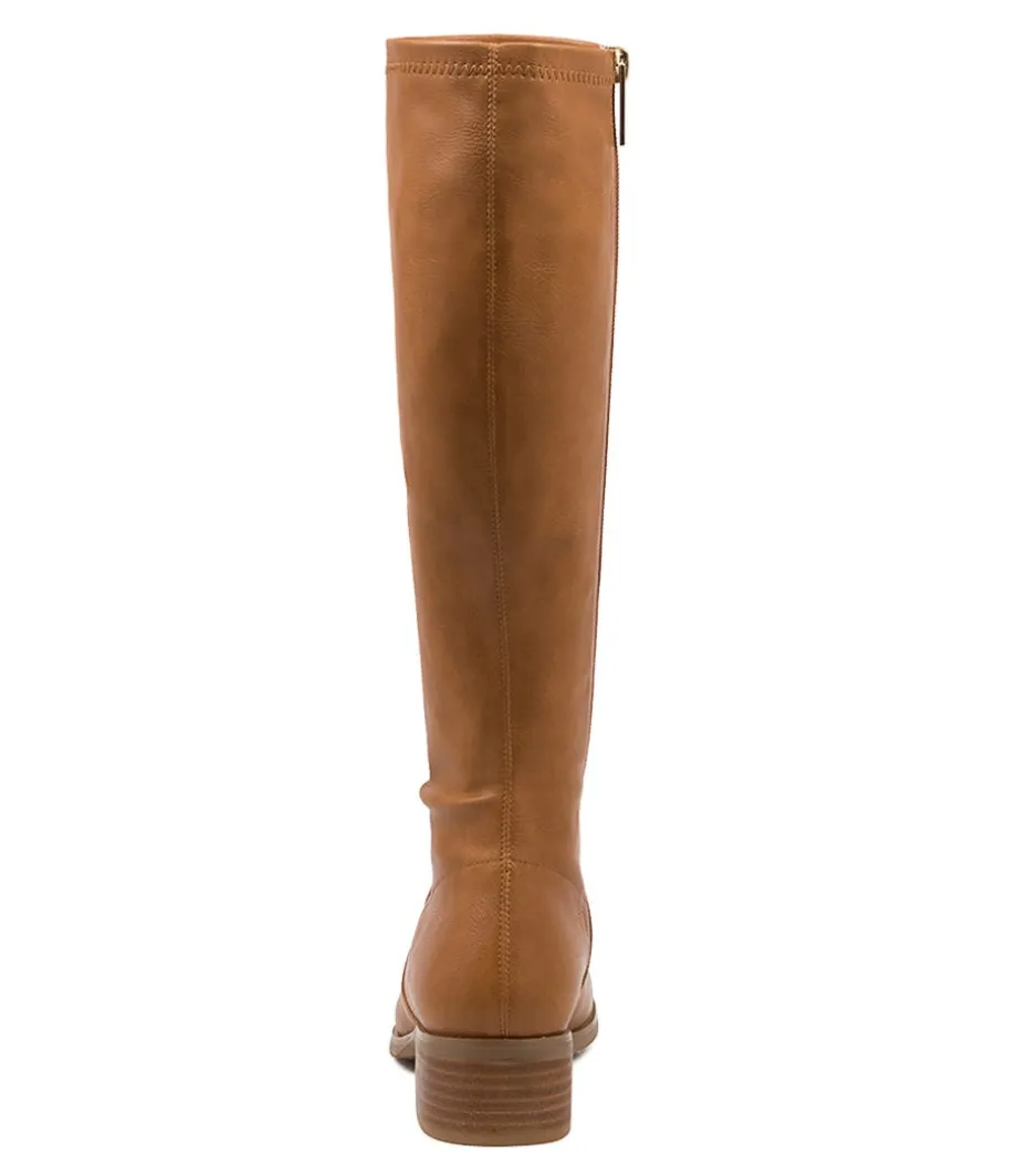 Timothie Tan Stretch Knee High Boots