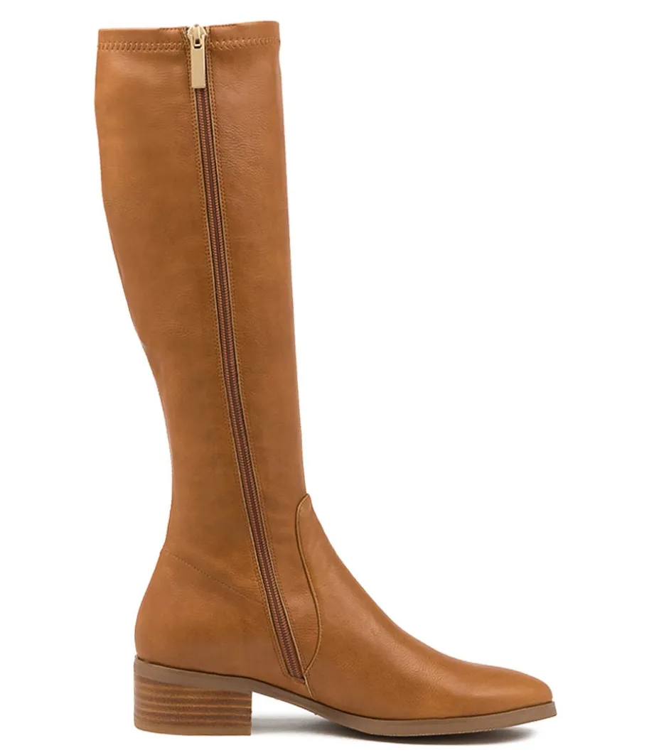 Timothie Tan Stretch Knee High Boots