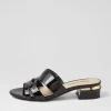 Tizza Black Patent Leather Sandals