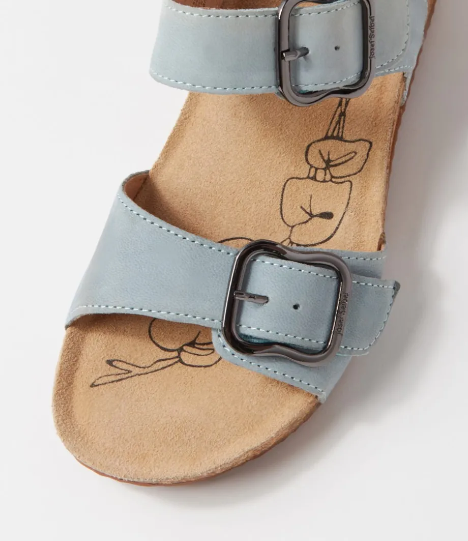 Tonga 62 Sky Blue Leather Sandals