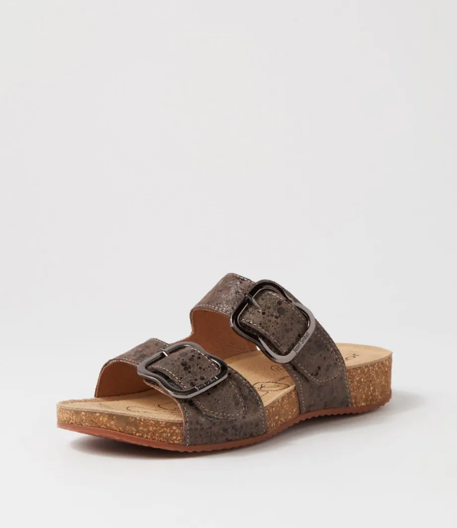 Tonga 64 Taupe Multi Leather Slides