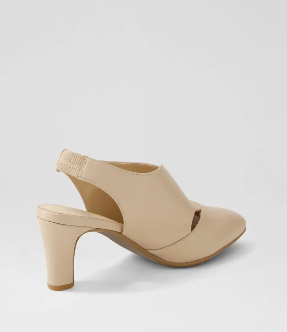 Touba Nude Leather Heels