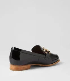Tucci Xf Black Wrinkle Patent Loafers
