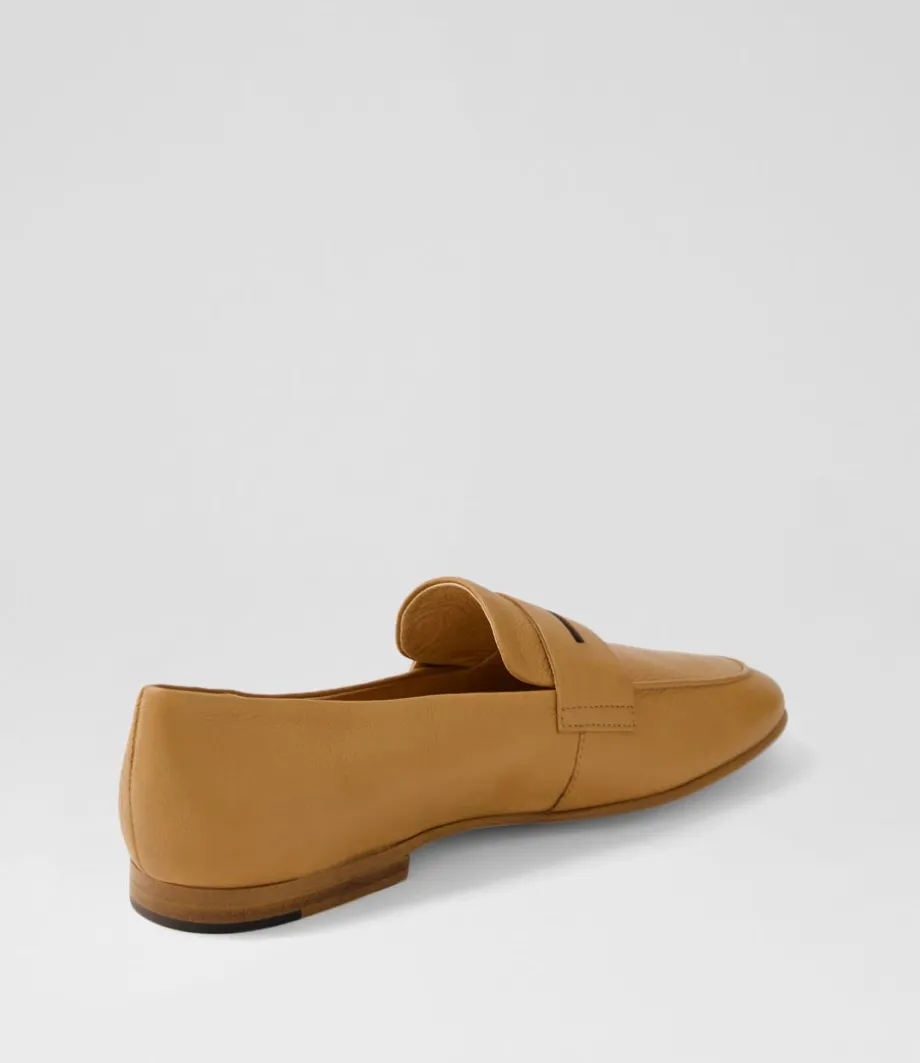 Ulani Dark Tan Leather Loafers