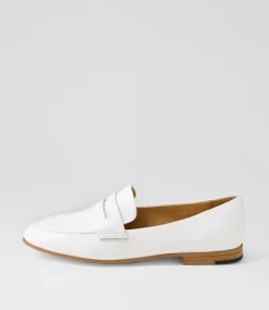 Ulani White Leather Loafers