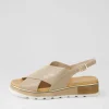 Ulrika Taupe Lizard Leather Sandals