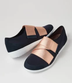 Urban Ff Navy Rose Gold Neoprene Sneakers