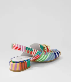 Vabor Stripe Multi Patent Leather Heels