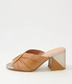 Vachel Tan Leather Mules