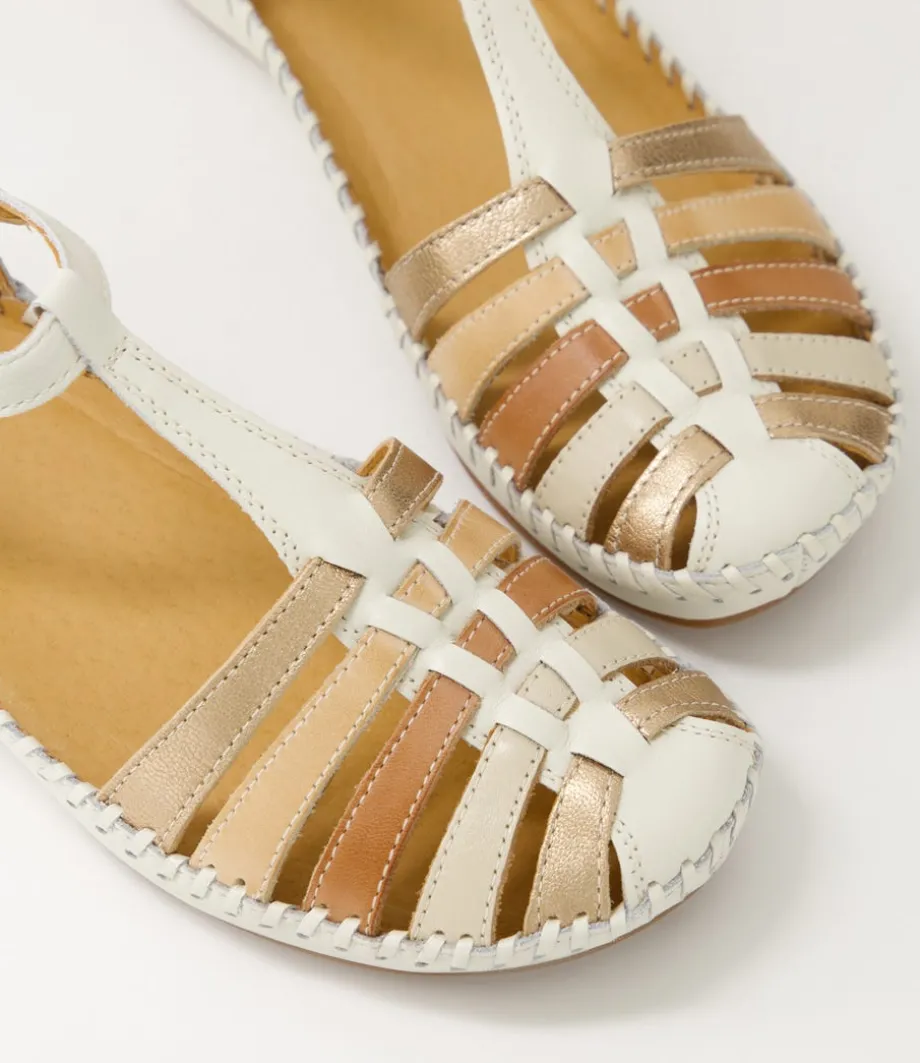 Vallarta 43 Nata Leather Flat Shoes