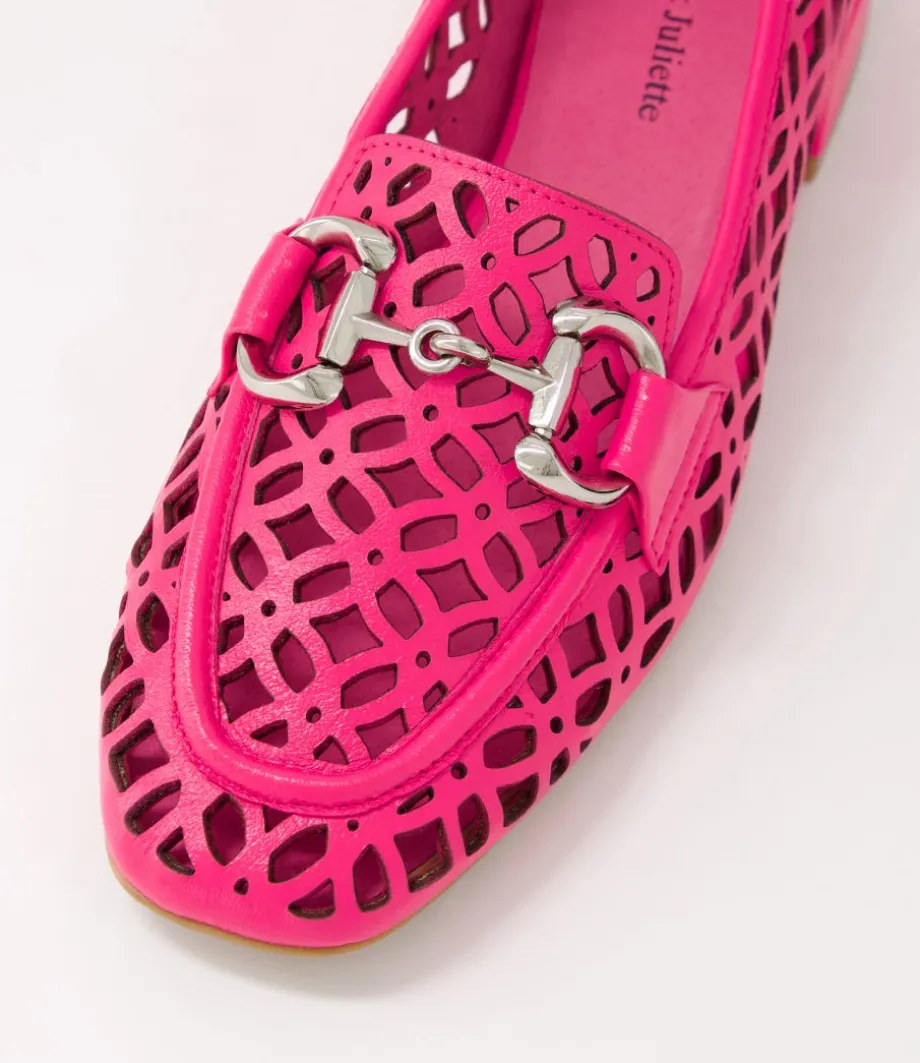 Vilis Hot Pink Leather Heels