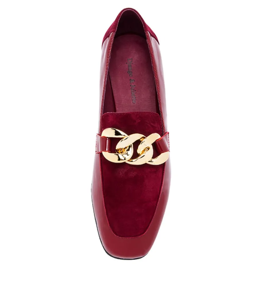 Vivandy Bordeaux Patent Leather Loafers