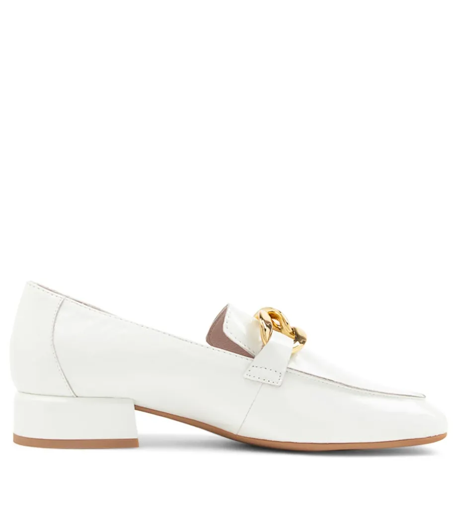 Vivandy White Patent Leather Heels