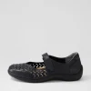 Wardela Xf Black Leather Flat Shoes
