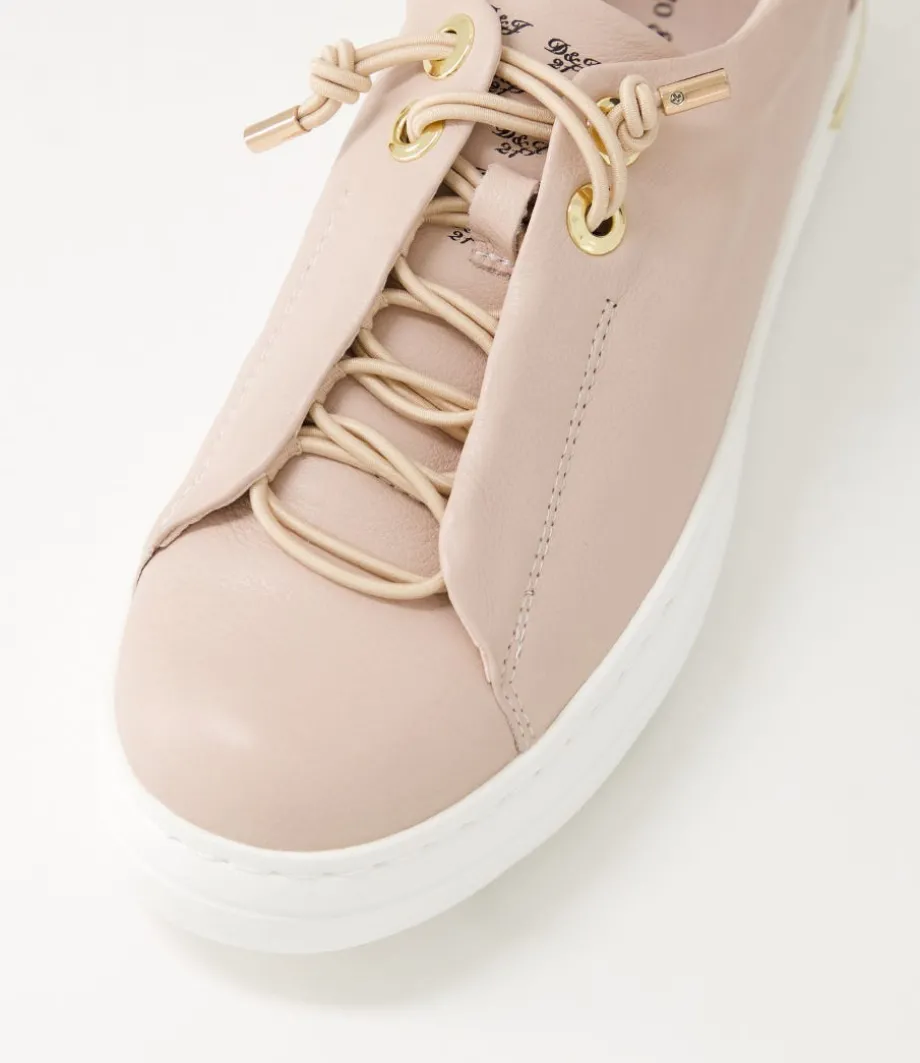 Wattel Rose White Leather Sneakers