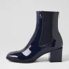 Werdy Saphire Patent Leather Chelsea Boots