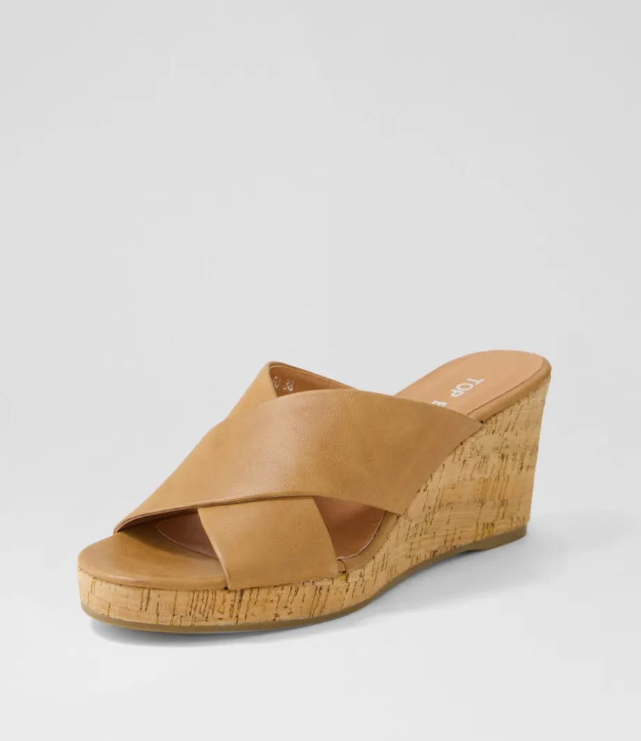 Wevie Tan Leather Sandals