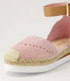 Witteny Mushroom Tan Suede Leather Espadrilles