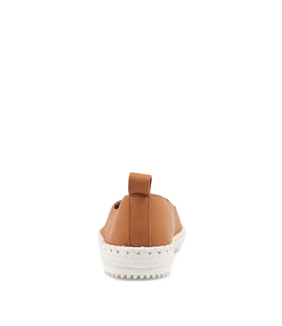 Womans Dark Tan Leather Loafers Ws