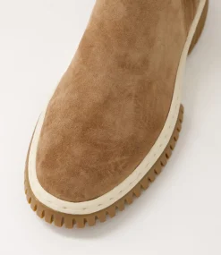 Yeliza Light Choc Vanilla Gum Suede Ankle Boots
