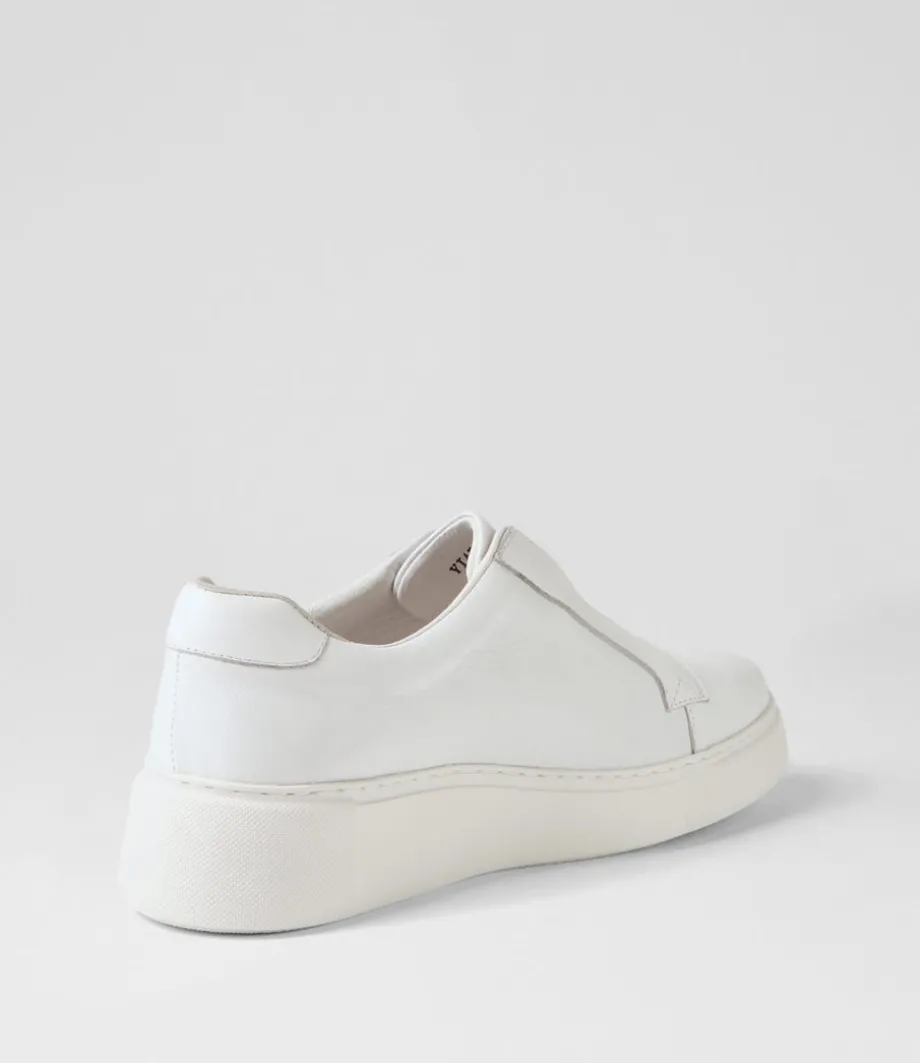 Yiara White Leather Sneakers