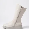 Yogue Ivory Misty Leather Calf Boots
