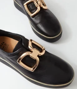 Zeki W Black Leather Sneakers