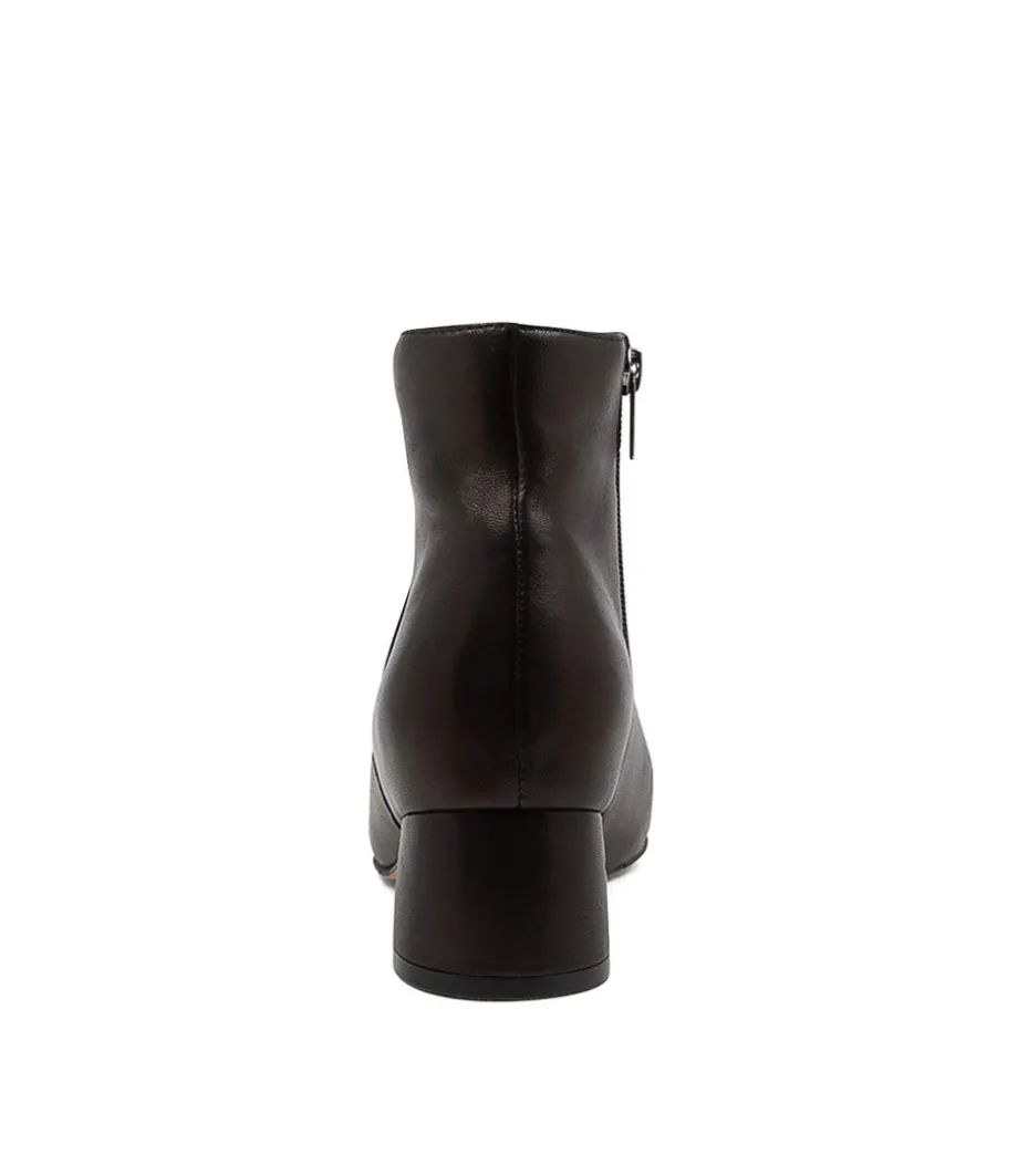 Ziggys W Black Leather Ankle Boots